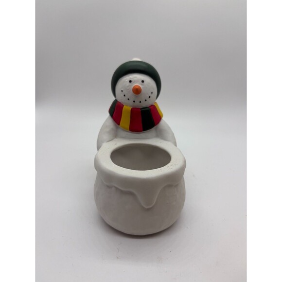 Partylite Snowman Votive Candle Holder Christmas Winter 5" Retired - Picture 1 of 7